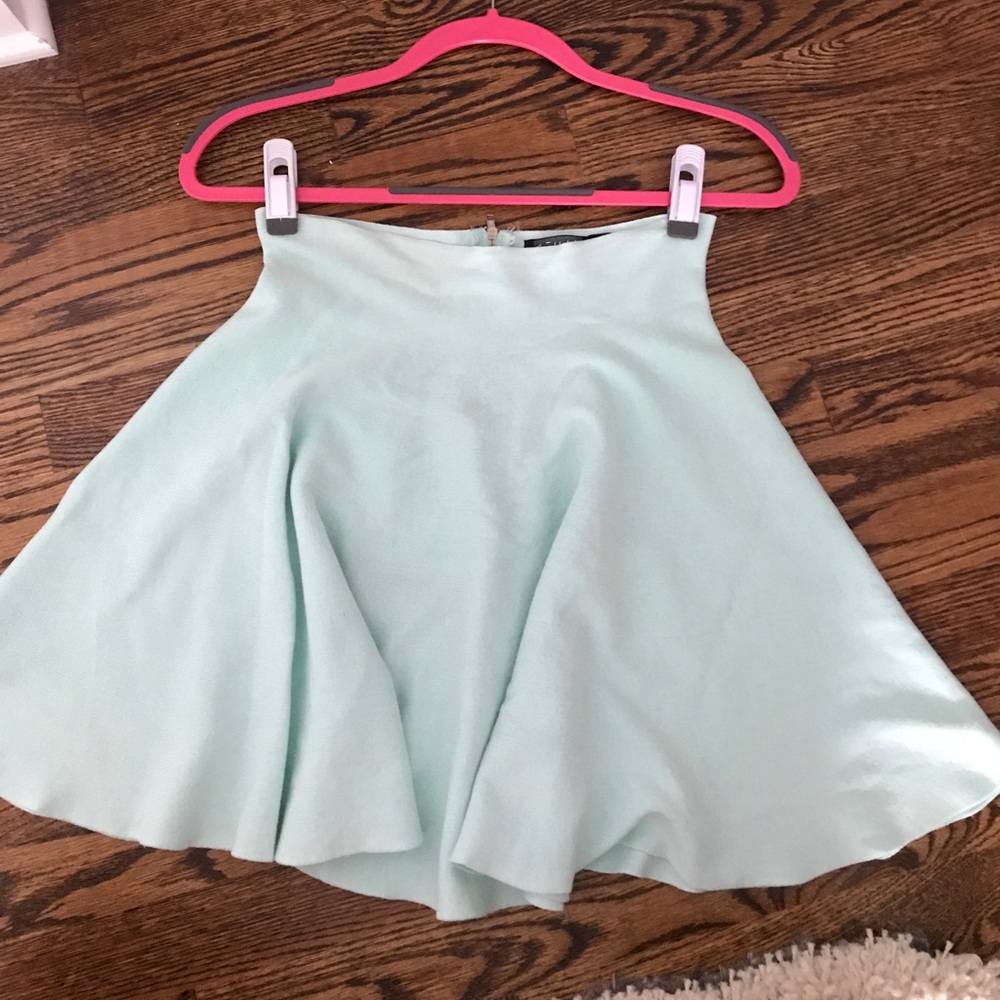 Mint green high waisted skirt